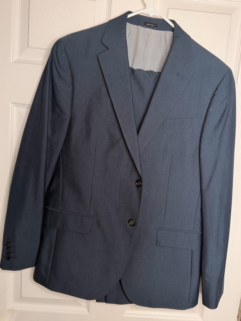 jf j.ferrar Men's Blue Two-Button Suit Jacket